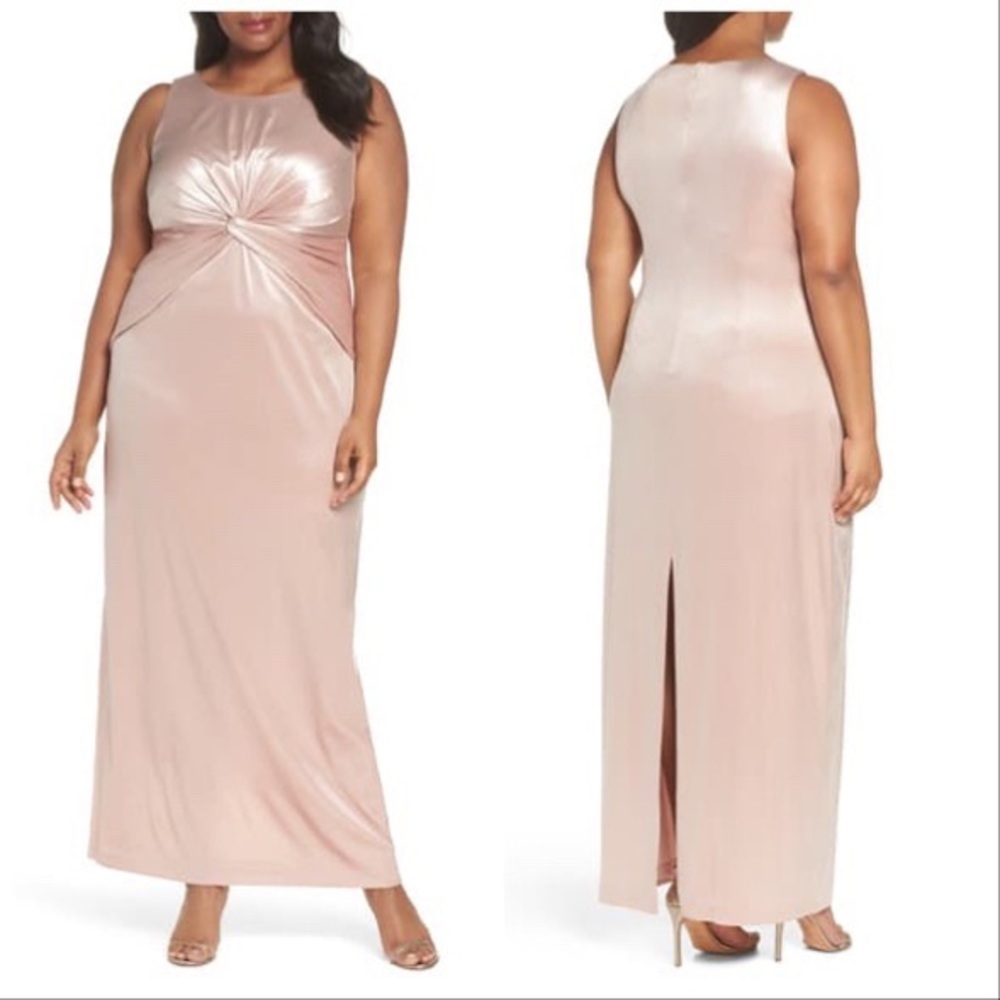 Adrianna Papell Twist Front Velvet Dress Size 18W​